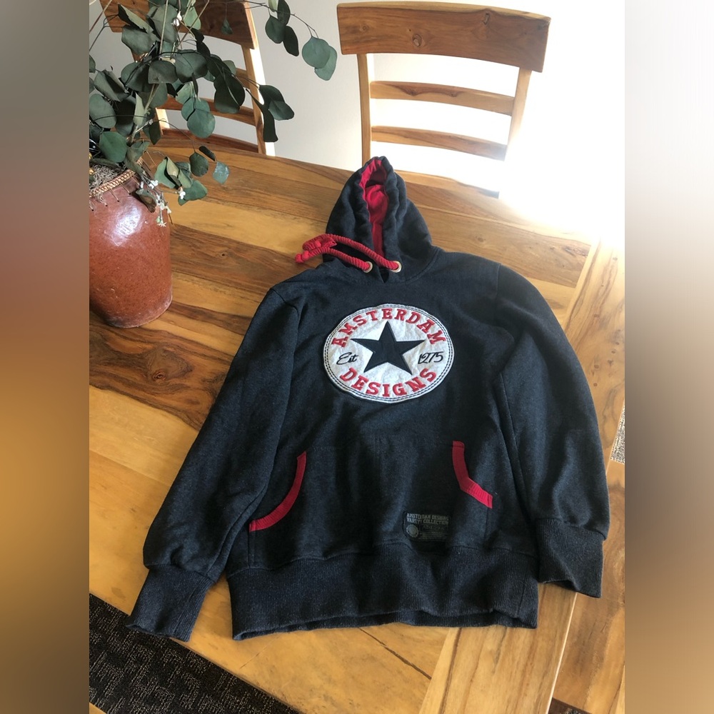 Amsterdam Designs 100% Cotton Hoodie Sz M